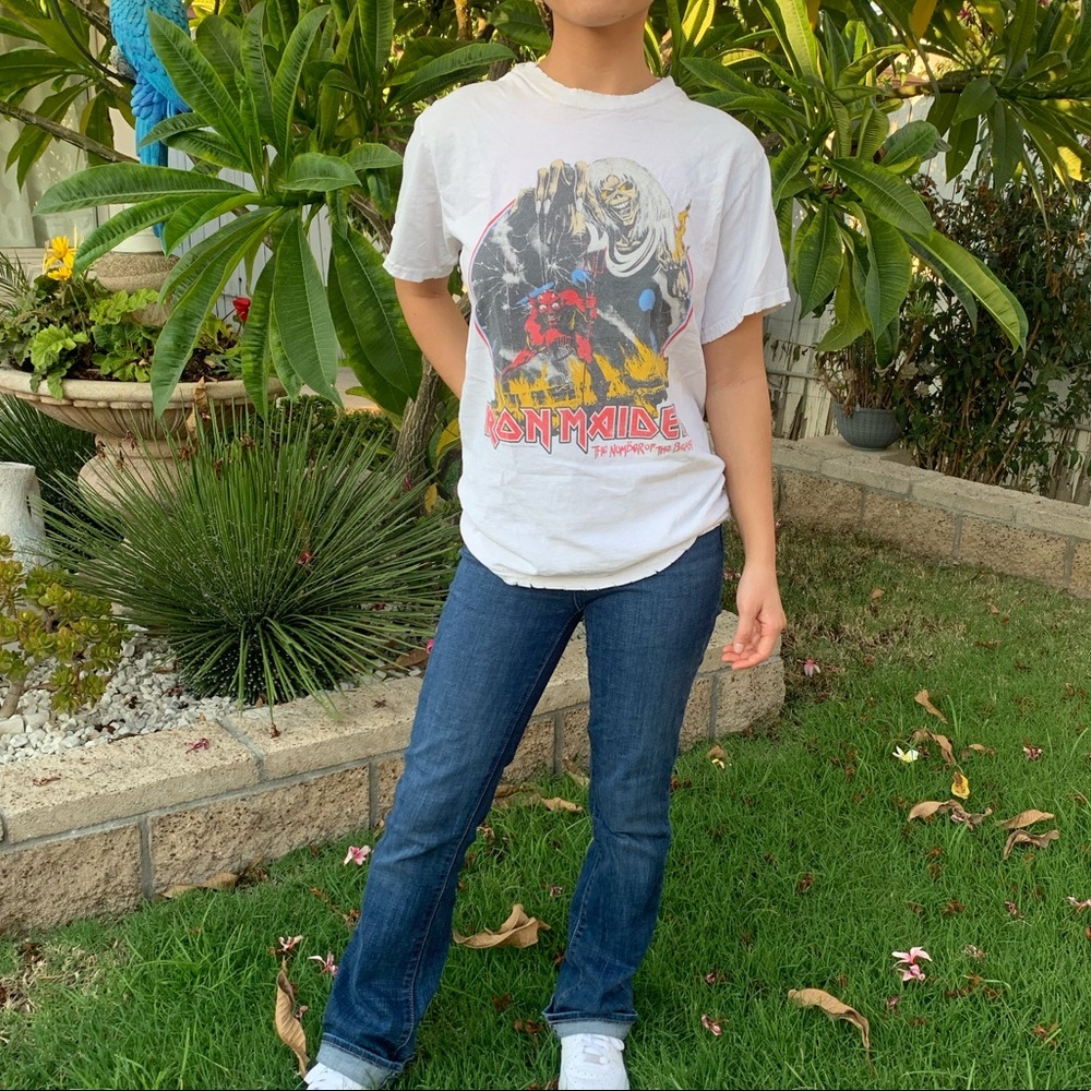 VINTAGE DISTRESSED IRON MAIDEN TEE